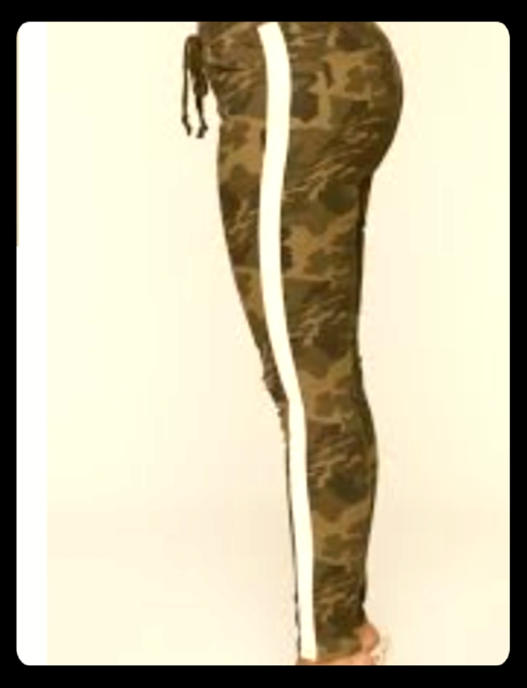 Fashion Nova plus size striped joggers